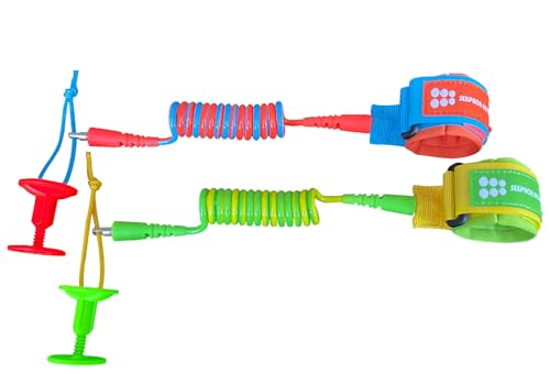 Sixpack Action Bodyboard Wrist Leash Wrist Cuff for Kids and Teenagers Adjustable Size 140mm-200mm 4ft 6mm Coils