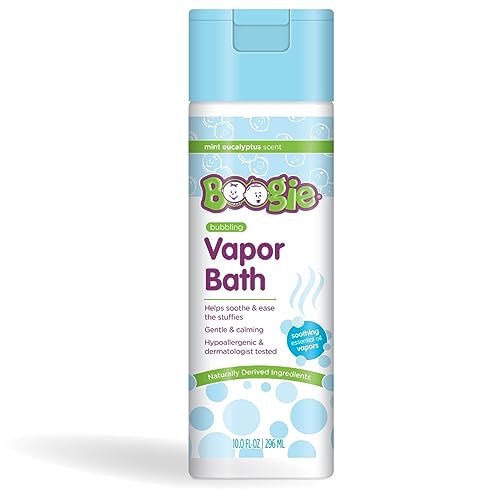 Boogie Kids Vapor Bubble Bath, Soothing Vapor Bubble Bath, Mint Eucalyptus 10oz Pack of 1
Boogie Kids Mint Eucalyptus V