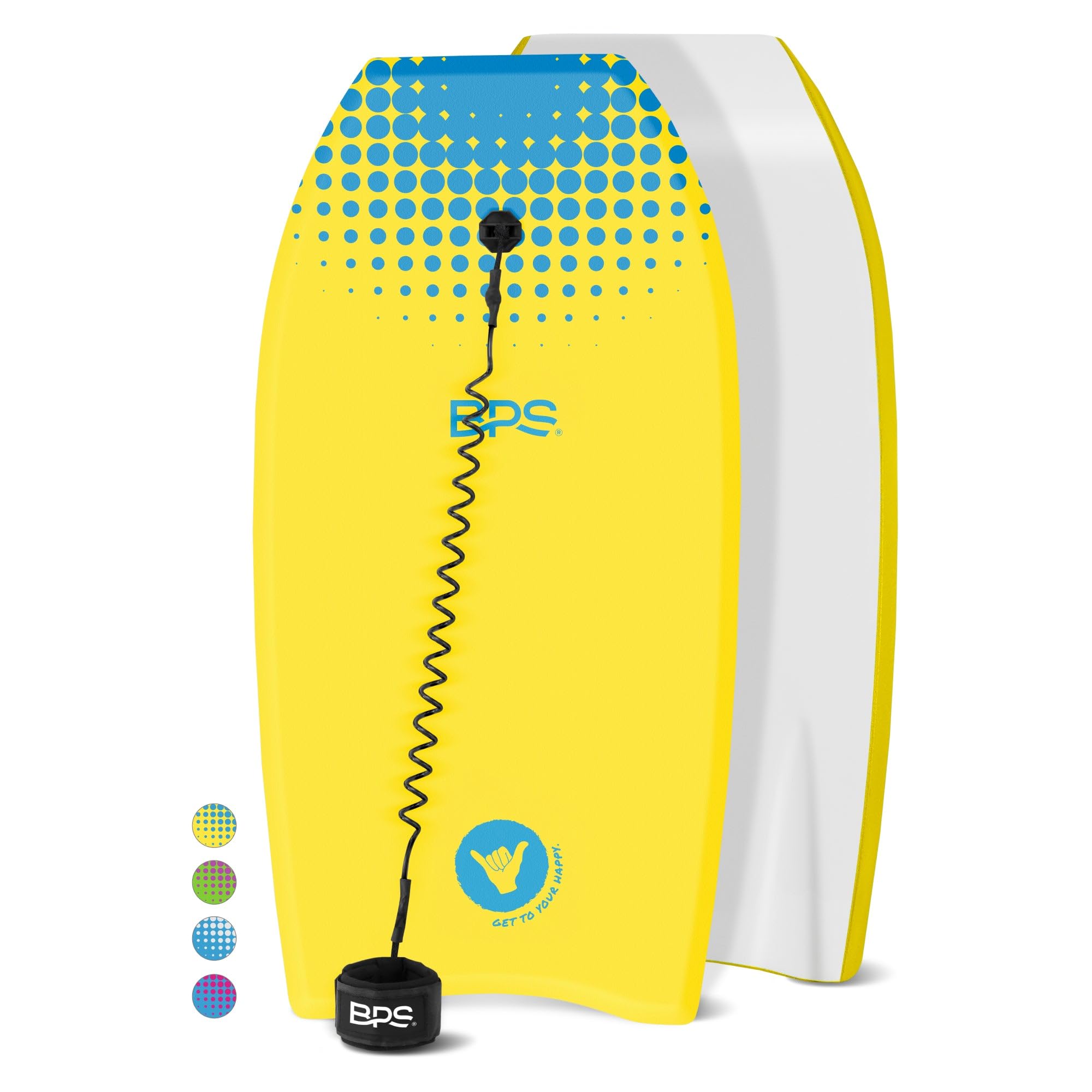 BPS New Zealand 'Shaka' Body Board - Lightweight EPS Core for All Wave Conditions, HDPE Slick Bottom, Suitable for Kids