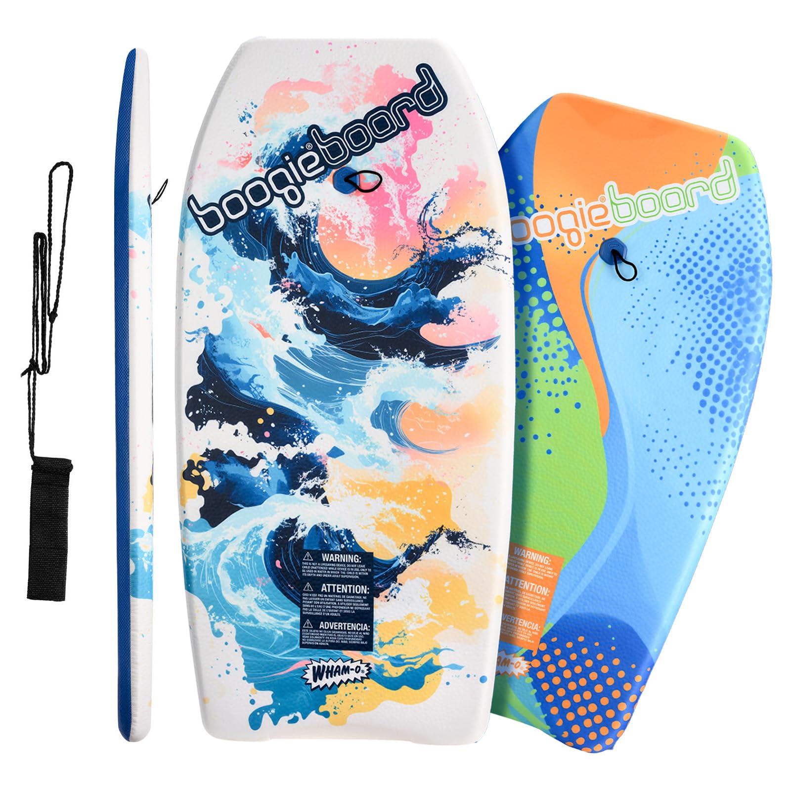 Wham-O Boogie Boards 2 Pack 33"/37" Lightweight Bodyboard for Beach Beginners and Adults